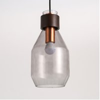 Stropní svítidlo VASE - kov/sklo - šedé