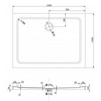 Sprchová vanička MAXMAX MEXEN SLIM 100x140 cm, 40101014