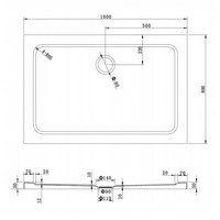 Sprchová vanička MAXMAX MEXEN SLIM 80x100 cm - černá, 40708010