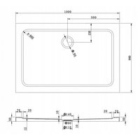 Sprchová vanička MAXMAX MEXEN SLIM 90x100 cm - černá, 40709010