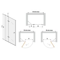 Sprchové dveře MEXEN ROMA 70 cm