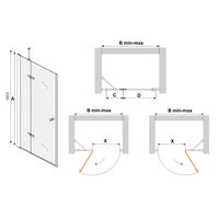 Sprchové dveře MAXMAX ROMA 110 cm - grafitové sklo