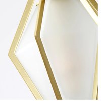 Stropní svítidlo GRAFIT DIAMOND slim - kov/sklo - zlaté/šedé