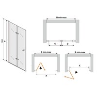 Sprchové dveře MEXEN LIMA 115 cm