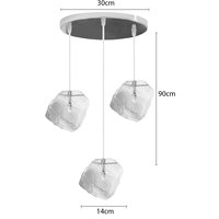 Stropní svítidlo 3 ICE - kov/sklo - čiré