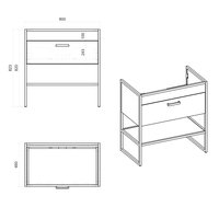 Koupelnová stojící skříňka pod umyvadlo LOFT 80 cm