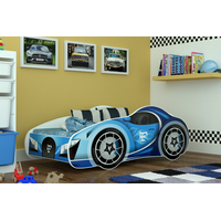 Dětská postel auto JAMIE 140x70 cm - modrá (16)