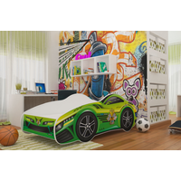 Dětská postel auto SAM 140x70 cm - zelená (13)