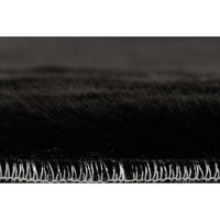 Kusový koberec RABBIT DELUXE - černý - imitace králičí kožešiny