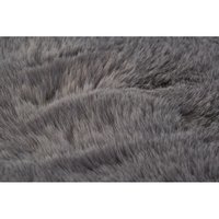 Kusový koberec RABBIT DELUXE - šedý - imitace králičí kožešiny