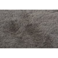 Kusový koberec RABBIT DELUXE - světle šedý - imitace králičí kožešiny