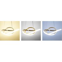 Stropní LED svítidlo RING 40W - zlaté + ovladač - 45x45 cm