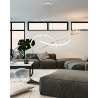 Stropní LED svítidlo RING 50W - bílé + ovladač - 52x52 cm