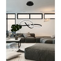 Stropní LED svítidlo RING 50W - černé + ovladač - 52x52 cm