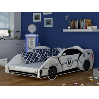 Dětská postel auto BRADLEY 180x90 cm - bílá (11)