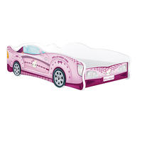 Dětská postel auto ASHLEY 160x80 cm - ružová (12)