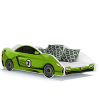 Dětská postel auto JONATHAN 180x90 cm - zelená (12)