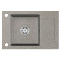 Kuchyňský žulový dřez MATE - 61,5 x 43,5 cm - šedý
