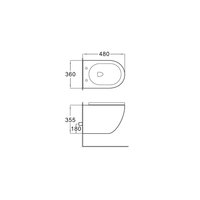 Závěsné WC LENA RIMLESS SLIM, 30224000
