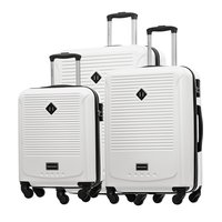 Moderní cestovní kufry CARA - bílé