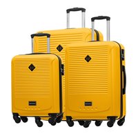 Moderní cestovní kufry CARA - žluté