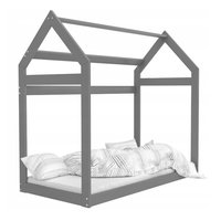 Dětská domečková postel DOMEK E - 190x80 cm - šedá