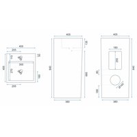 Keramické volně stojící umyvadlo MAXMAX Rea MIA - černé lesklé