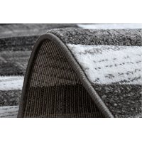 SKLADEM: Moderní běhoun EARL pásy - šedý - 80x200 cm
