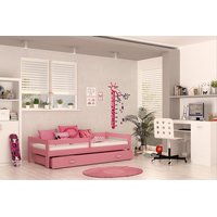 Dětská postel se šuplíkem HUGO V - 160x80 cm - růžová