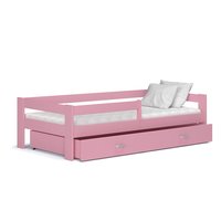 Dětská postel se šuplíkem HUGO V - 160x80 cm - růžová