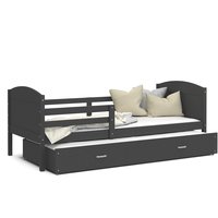 Dětská postel s přistýlkou MATTEO 2 - 200x90 cm - šedá
