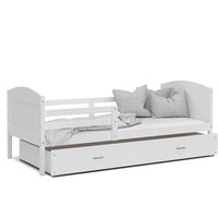 Dětská postel se šuplíkem MATTEO - 200x90 cm - bílá