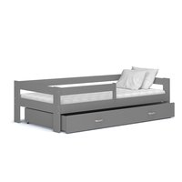 Dětská postel se šuplíkem HUGO V - 160x80 cm - šedá