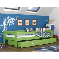 Dětská postel se šuplíkem HUGO V - 160x80 cm - zelená