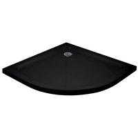 Čtvrtkruhová sprchová vanička MEXEN SLIM 80x80 cm - černá, 41708080