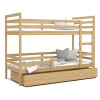Dětská patrová postel se šuplíkem JACKIE - 190x80 cm - borovice + matrace ZDARMA
