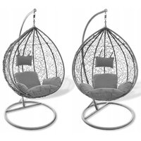 Závěsné houpací křeslo COLI šedé XL