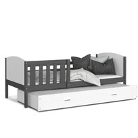 Dětská postel s přistýlkou TAMI R2 - 200x90 cm - bílo-šedá