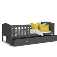 Dětská postel se šuplíkem TAMI R - 190x80 cm - šedá