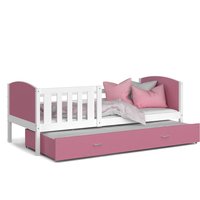 Dětská postel s přistýlkou TAMI R2 - 200x90 cm - růžovo-bílá