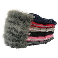 Dětský fusak do kočárku s kožešinou a rukávníkem – granátovo-modrý (31)