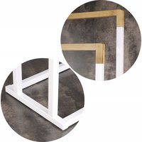 Stojan na ručníky - 2 ramenný - bílý s bambusem