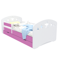 Dětská postel se šuplíkem 140x70 cm s výřezem HVĚZDIČKY + matrace ZDARMA!