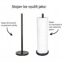 Stojan na toaletní papír - černý