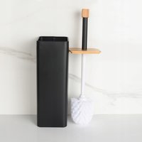 WC štětka - černá s bambusem