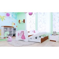 Dětská postel pro DVA (s výsuvným lůžkem) 200x90 cm - PRINCEZNA A KONÍK