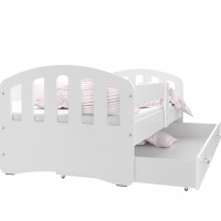 Dětská postel se šuplíkem HAPPY - 200x80 cm - bílá