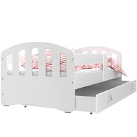 Dětská postel se šuplíkem HAPPY - 160x80 cm - bílá