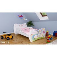 Dětská postel se šuplíkem 160x80cm JEDNOROŽEC A DUHA + matrace ZDARMA!