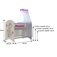 Dětská postýlka ŽIRAFKA 120x60 cm